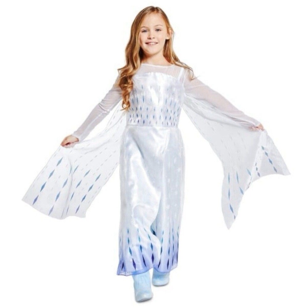Disney Store Frozen 2 Queen Elsa Costume Dress Size 9/10 Elsa Snow Queen New